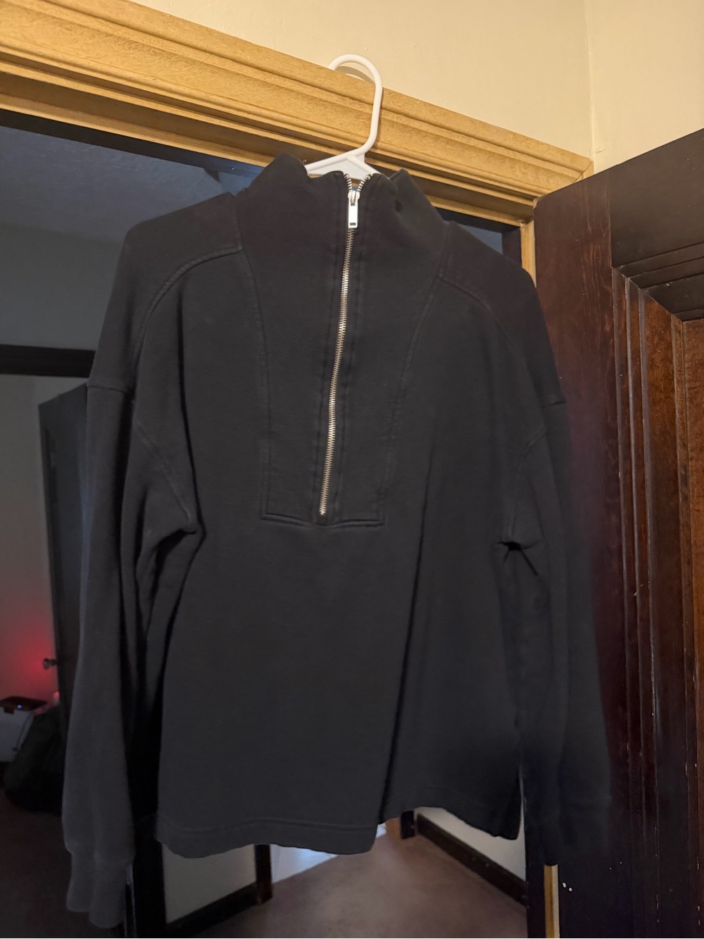 Old Navy Cropped Black Half-Zip Pullover Sweater